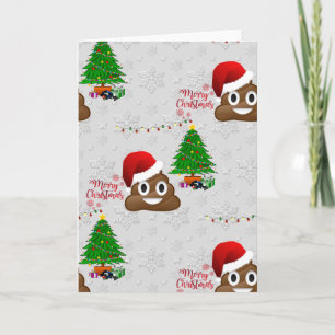 Cartão De Festividades feliz natal poo emoji