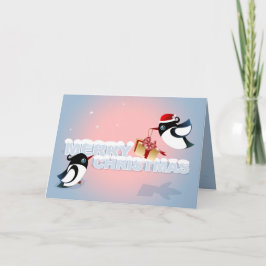 Cartão De Festividades Feliz Natal - presente de Natal bonito dos