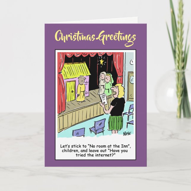 Cartão De Festividades Feliz Natal Professor de Natal Brincadeira (Frente)