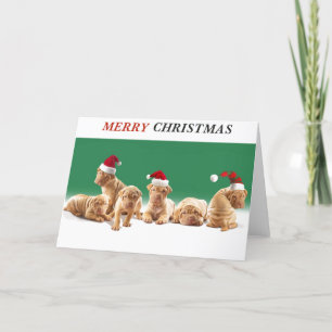 Cartão De Festividades Feliz Natal Puppies