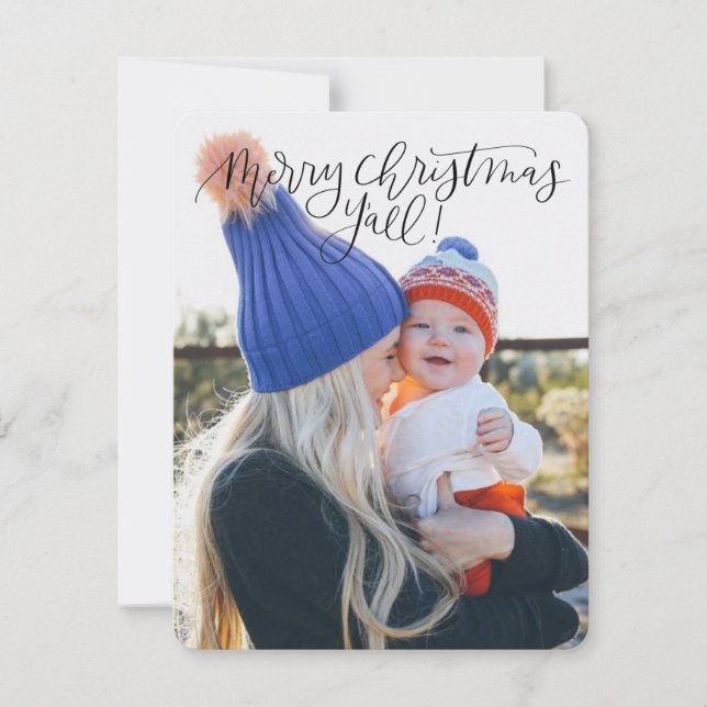 Cartão De Festividades Feliz Natal que você carda (Frente)