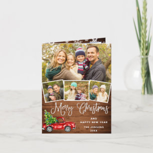 Cartão De Festividades Feliz Natal Red Fazenda Truck 4 Foto