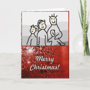 Cartão De Festividades Feliz Natal Red Frost com Foto