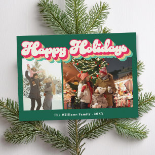 Cartão De Festividades Feliz Natal - Retro 2 Foto