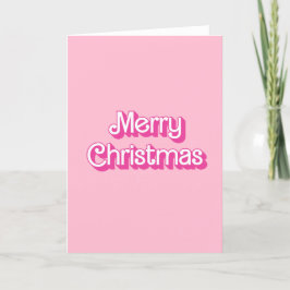 Cartão De Festividades Feliz Natal Rosa
