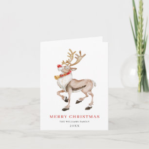Cartão De Festividades Feliz Natal Rudolf Reindeer Saudação