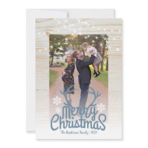 Feliz Natal Rustic Antlers Fotografa Leve