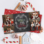 Cartão De Festividades Feliz Natal Rustic Chalkboard Mistletofotos<br><div class="desc">"Desejando-Lhe Um Feliz Natal" Típica De Saudação Colorida Dentro De Um Quadro De Vintagem Tradicional, Quadro De Natal Russo Com Mistletos 4 Cartão De Férias De Colagem De Fotos. Concebido por gordura*fa*estanho. Fácil de personalizar com seu próprio texto, foto ou imagem. Para pedidos personalizados, entre em contato direto com o...</div>