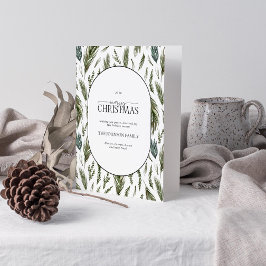 Cartão De Festividades Feliz Natal, Rustic Forest Botanicals Foto