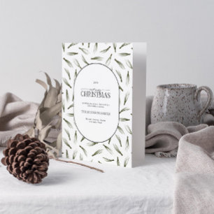 Cartão De Festividades Feliz Natal Rustic Pine Agulha Greenery Foto