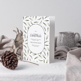 Cartão De Festividades Feliz Natal Rustic Pine Agulha Greenery Foto