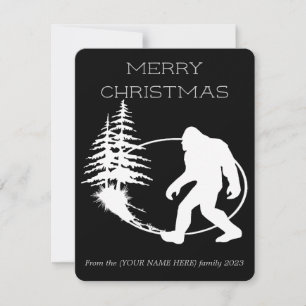 Cartão De Festividades Feliz Natal Sasquatch