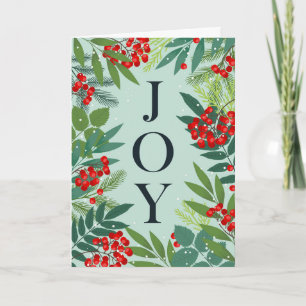 Cartão De Festividades Feliz Natal Saudação Corporativa JOY