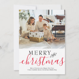 Cartão De Festividades Feliz Natal Simples Elegante Personalizado