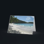 Cartão De Festividades Feliz Natal - St Thomas VI<br><div class="desc">Vista excitante da praia da baía de Magens,  St Thomas,  com palavras: "Feliz Natal" "St Thomas,  VI" grande presente a tomar de volta a seus amigos de você do "férias Natal!"</div>