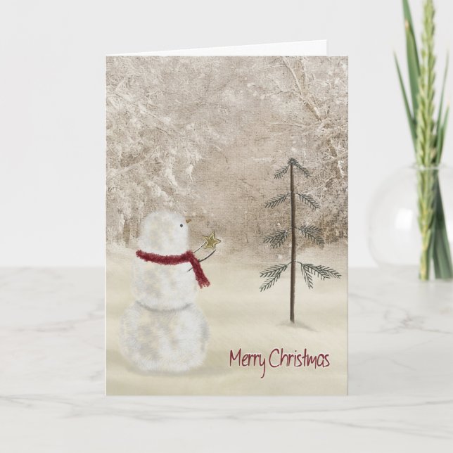 Cartão De Festividades Feliz Natal Star (Frente)