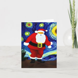 Cartão De Festividades Feliz Natal Starry Night Holiday Card