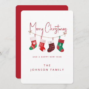 Cartão De Festividades Feliz Natal Stockings