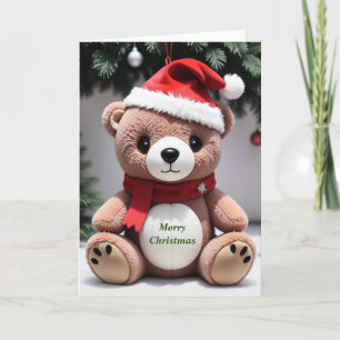 Cartão De Festividades Feliz Natal Teddy Bear
