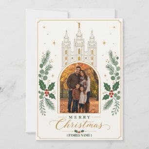 Cartão De Festividades Feliz Natal Templo LDS Salt Lake City
