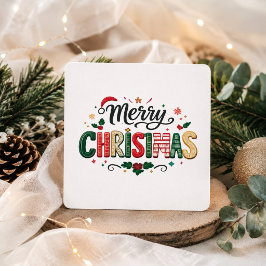 Cartão De Festividades Feliz Natal Tipografia Festiva Design