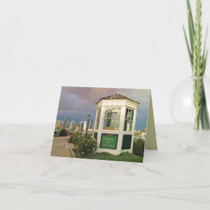 Cartão De Festividades Feliz Natal Toll Booth com vista a San Diego