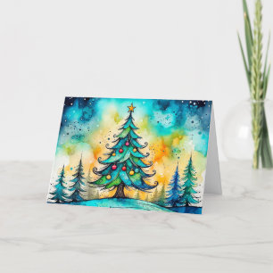 Cartão De Festividades Feliz Natal Três Seasons Saudações