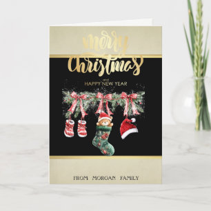 Cartão De Festividades Feliz Natal,Urso do Papai Noel Roupas de Natal