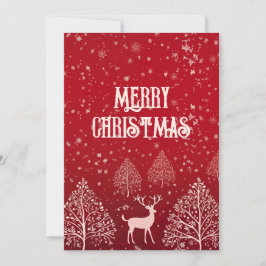 Cartão De Festividades Feliz Natal Vermelho
