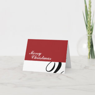 Cartão De Festividades Feliz Natal - vermelho/Squiggle preto
