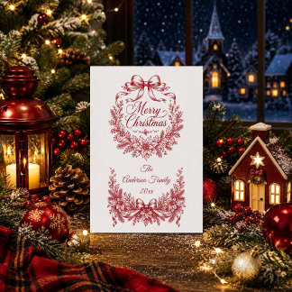 Cartão De Festividades Feliz Natal Vintage
