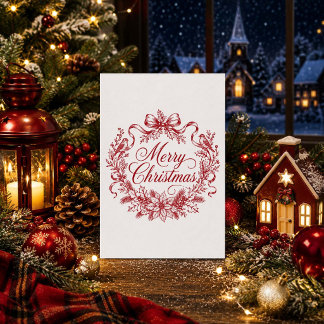 Cartão De Festividades Feliz Natal Vintage