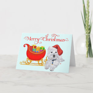 Cartão De Festividades Feliz Natal Westie