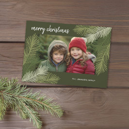 Cartão De Festividades Feliz Natal - Whimsica Branches Foto Moderna