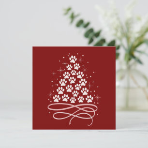 Cartão De Festividades Feliz Natal Xmas Cachorro Pet Árvore Inverno Amant