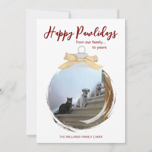 Cartão De Festividades Feliz Natalzinho Pet Foto Enfeite de Natal