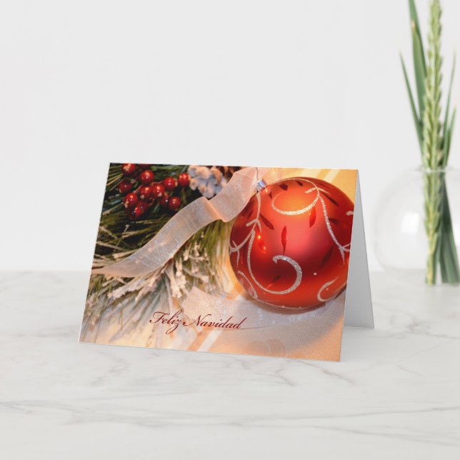 Cartão De Festividades Feliz Navidad (Frente)
