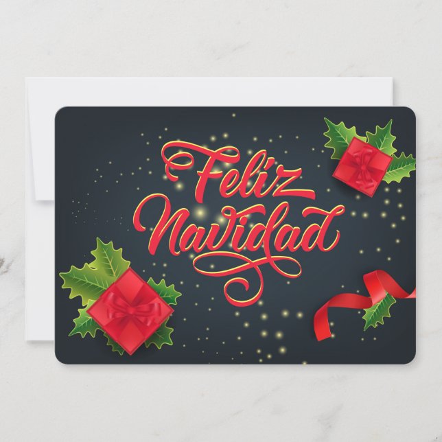Cartão De Festividades Feliz Navidad (Frente)