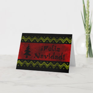 Cartão De Festividades Feliz Navidad arriba