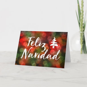 Cartão De Festividades Feliz Navidad (bokeh lights)