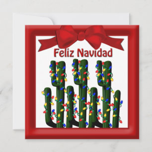 Cartão De Festividades Feliz Navidad Desert Christmas Cactus Saudação