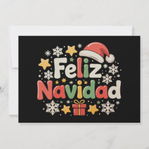Cartão De Festividades Feliz Navidad Espanhol Mexicano Feliz Natal Xmas