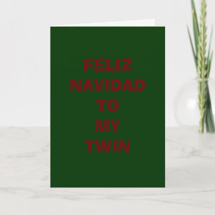 CARTÃO DE FESTIVIDADES FELIZ NAVIDAD PARA O MEU GÊMEO