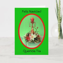 Cartão De Festividades Feliz Navidad Querida Tia