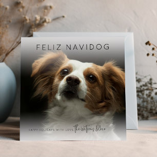 Cartão De Festividades Feliz Navidog Divertido Foto Natal