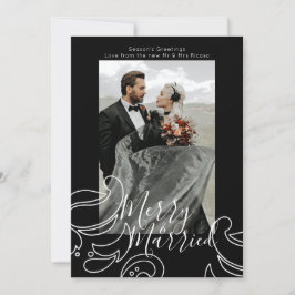 Cartão De Festividades Feliz Negra Natal e Casada