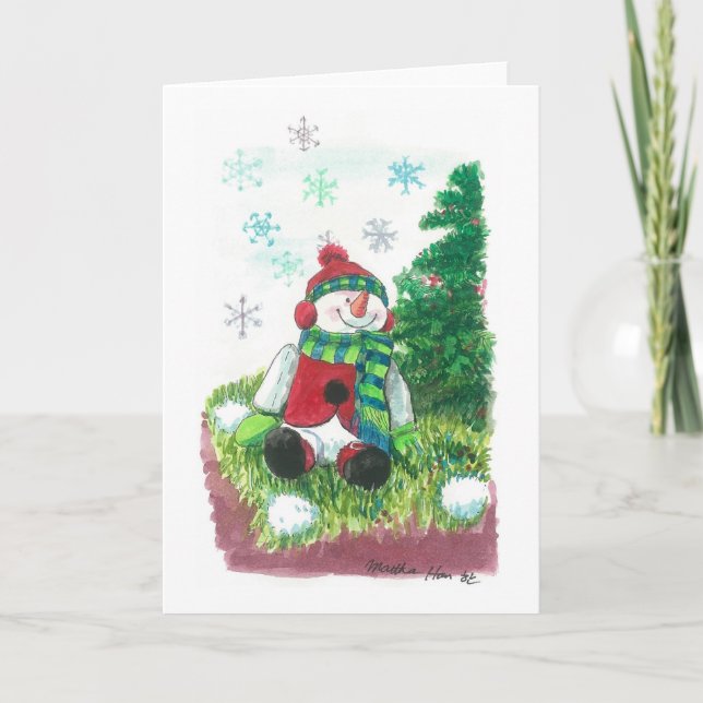 Cartão De Festividades Feliz Neve (Frente)