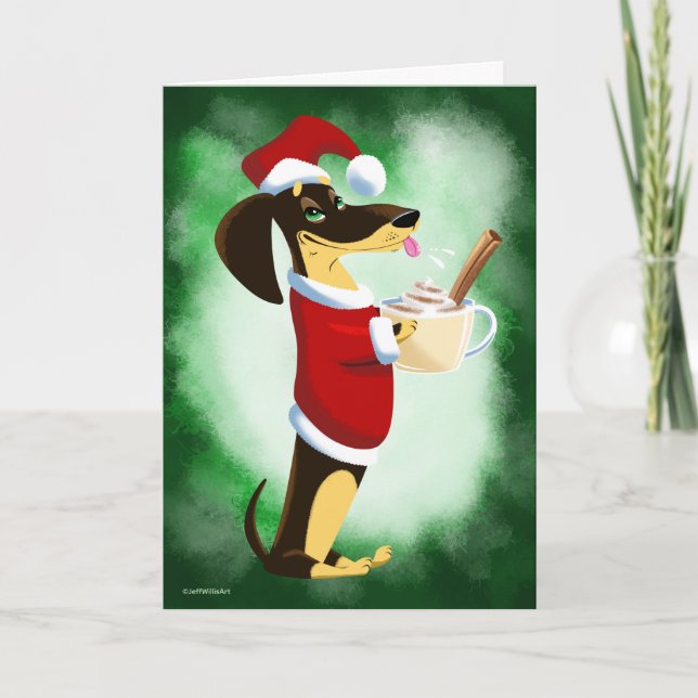 Cartão De Festividades FELIZ NOGGY DOG by Jeff Willis Art (Frente)