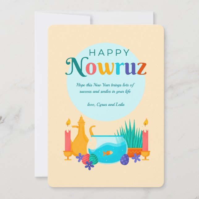 Cartão De Festividades Feliz Nowruz  (Frente)
