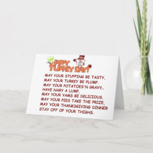 CARTÃO DE FESTIVIDADES FELIZ "OBRIGADO" COM UM POUCO DE PIADA!